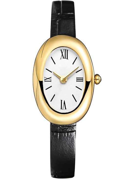 Accessories - Women's Black Analog Quartz Elegant Dial Bangle Vintage Bracelet Wrist Watch
